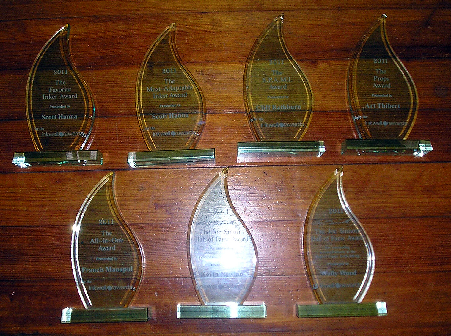 Trophy lineup from 2011